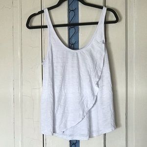 White Ruffle Tank